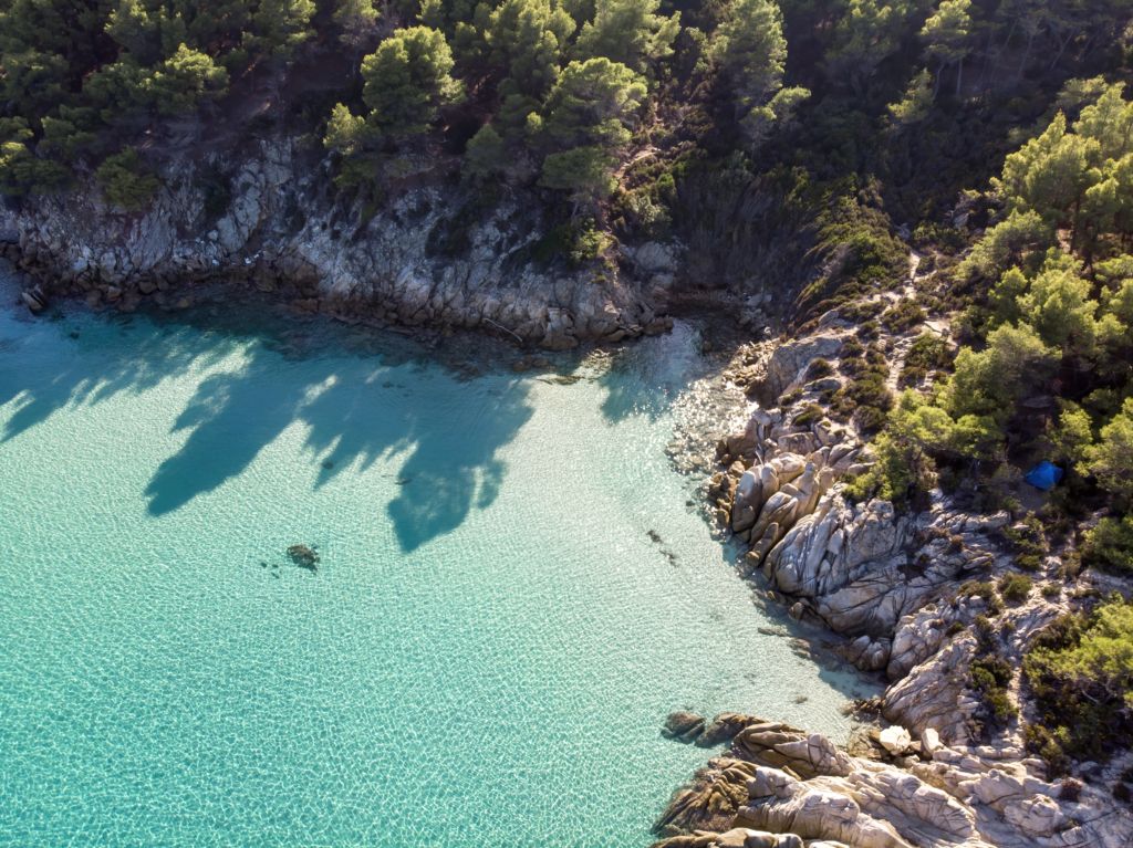 Aegean sea coast in Greece