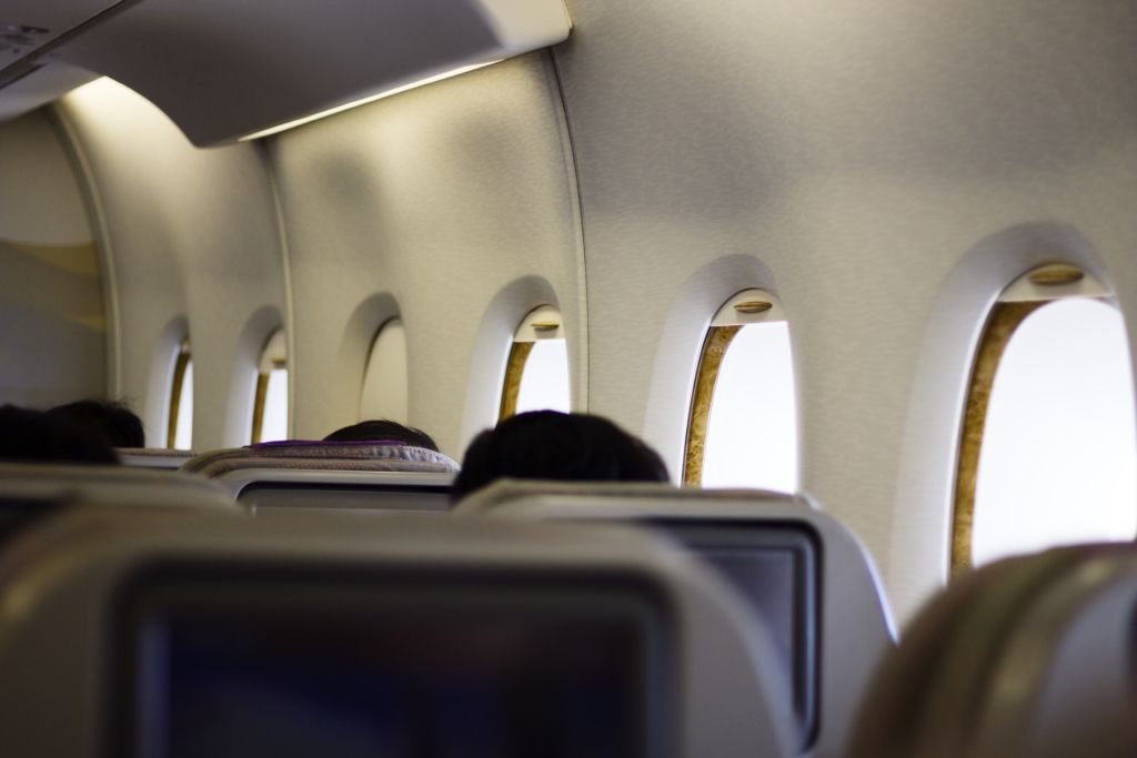 Passengers on a flight